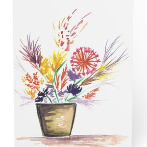 10, 30 et 50 cartes imprimées à l'aquarelle pour la gratitude, le deuil, les sourires, l'amour et peut-être le rire ! Scènes de fleurs et de chiots...