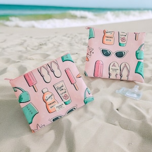 Retro Summer Wet Dry Bag | Swimsuit Bag | All-Purpose Zipper Pouch Bag | Toiletry Bag | Makeup Bag | Cosmetic Bag | Beach Bag Waterproof
