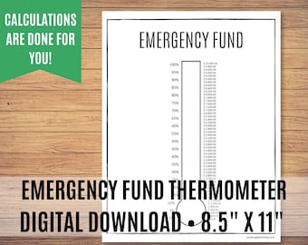 Emergency Fund Tracker, Savings Tracker Printable, Savings Challenge - Editable PDF!