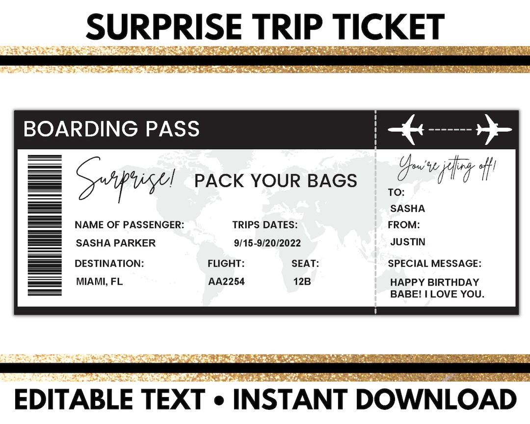 custom-boarding-pass-surprise-trip-surprise-ticket-boarding-pass-template-editable-pdf-etsy for Free Printable Boarding Pass Template Pdf Custom Boarding Pass, Surprise Trip, Surprise Ticket, Boarding Pass Template - Editable PDF - Etsy for Free Printable Boarding Pass Template Pdf
