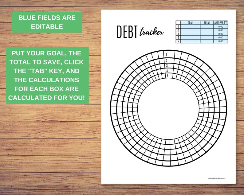 Debt Tracker Printable