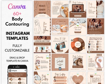 Editable Body Contouring Instagram Post Template, Body Sculpting Social Media Post, Coolsculpting, Laser Lipo, Ultrasound, Fat Cavitation