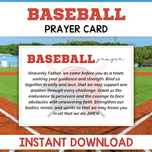 Baseball-Gebetskarte, Baseball-Schriftkarten, christlicher Athlet