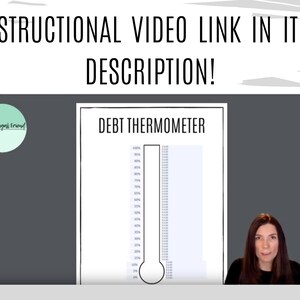 May include: A printable debt thermometer chart with a white background and black text. The chart is labeled "Debt Thermometer" and shows a thermometer with markings from 0% to 100%.