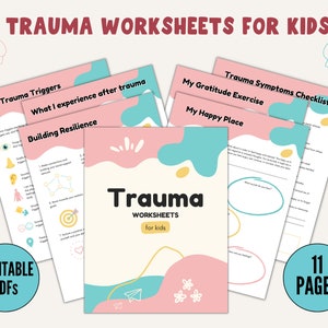 Kid&#39;s Trauma Worksheets, Mental Health Worksheets, Kid&#39;s Coping Skills