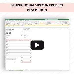 Receipt Template, Order Receipt, Excel, Google Sheets Calculations Done for You image 6
