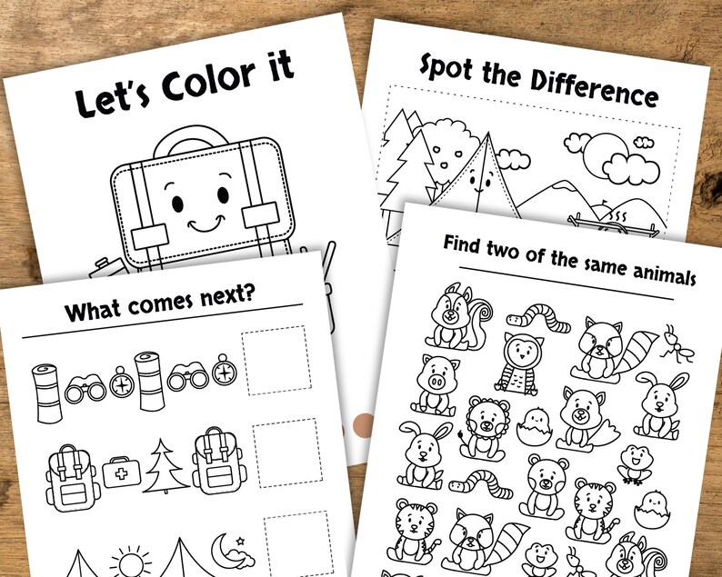 Road Trip Activity Printables Road Trip Games Color by - Etsy