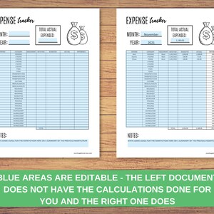 Expense Tracker, Expense Tracker Printable, Small Business Expense Tracker, Editierbare PDF - Berechnungen für Sie erledigt! Bild 3