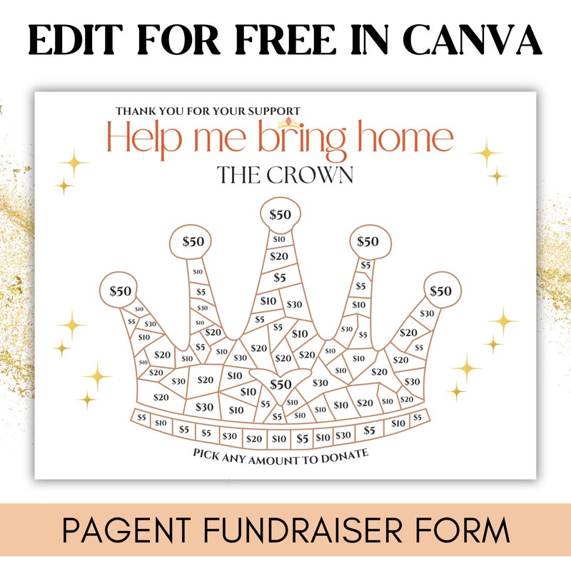 Kit For Raffle King Fundraiser Template - Etsy