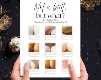 Dirty Bachelorette Party Game, Anything But Game, Not a Butt But What Game, Galentine's Day Game, Funny Bridal Shower, Ladies Night Games