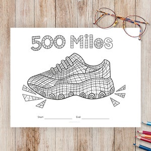 500 Miles Walking/running Challenge Tracker, Printable, Workout Tracker ...