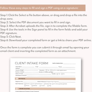Travel Agent Client Intake Form, Travel Inquiry Form, Client Travel ...