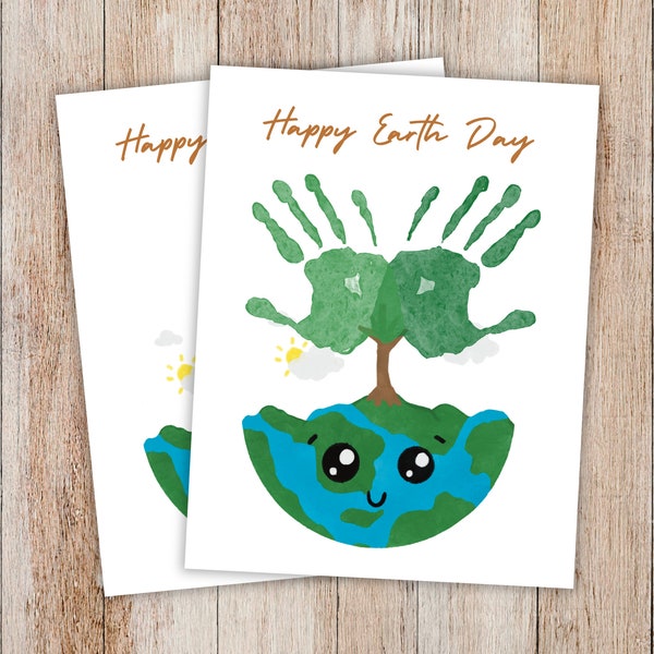 Earth Day Handprint Art,  Earth Day Activity, Earth Day Handprint Craft