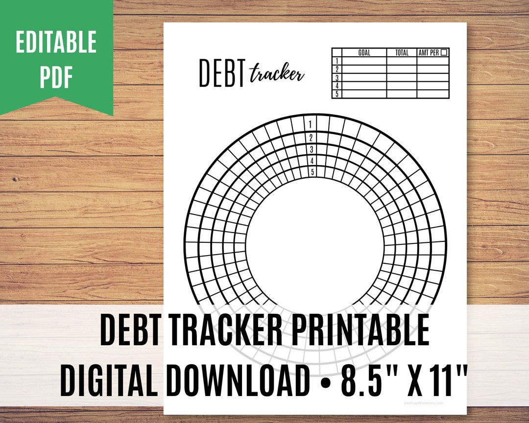 Debt Tracker Printable Debt Payoff Printable Debt Free - Etsy