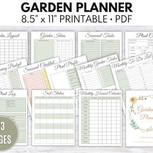 Garden Planner Printable, Garden Plans, Gardening Planner, Garden Journal
