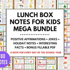 Appunti per il pranzo al sacco per bambini, Appunti per il pranzo al sacco, Modelli di appunti per il pranzo al sacco, Affermazioni positive per bambini, Fatti interessanti, Appunti scherzosi per il pranzo al sacco