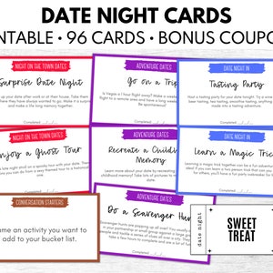 Carte per appuntamento notturno, Barattolo per appuntamento notturno, Scatola per appuntamento notturno, Buoni per appuntamento notturno, Idee per appuntamento notturno