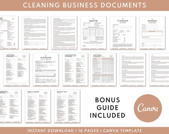 Cleaning Business Document Bundle, Editable Cleaning Business Forms, Cleaning Service Contract, Editable Cleaning Service Agreement