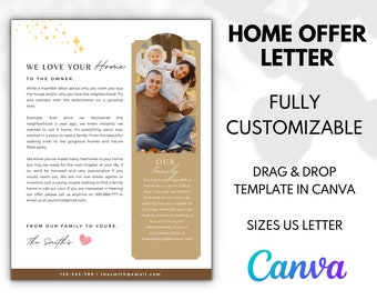 Home Offer Letter Template, Home Buyer Letter Template, Home Buyer Love Letter - Editable in Canva!