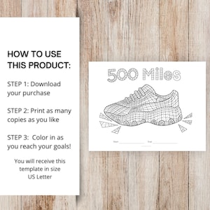 500 Miles Walking/running Challenge Tracker, Printable, Workout Tracker ...