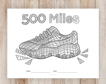 500 Miles Walking/Running Challenge Tracker, Printable, Workout Tracker, Walking Log, Running Log