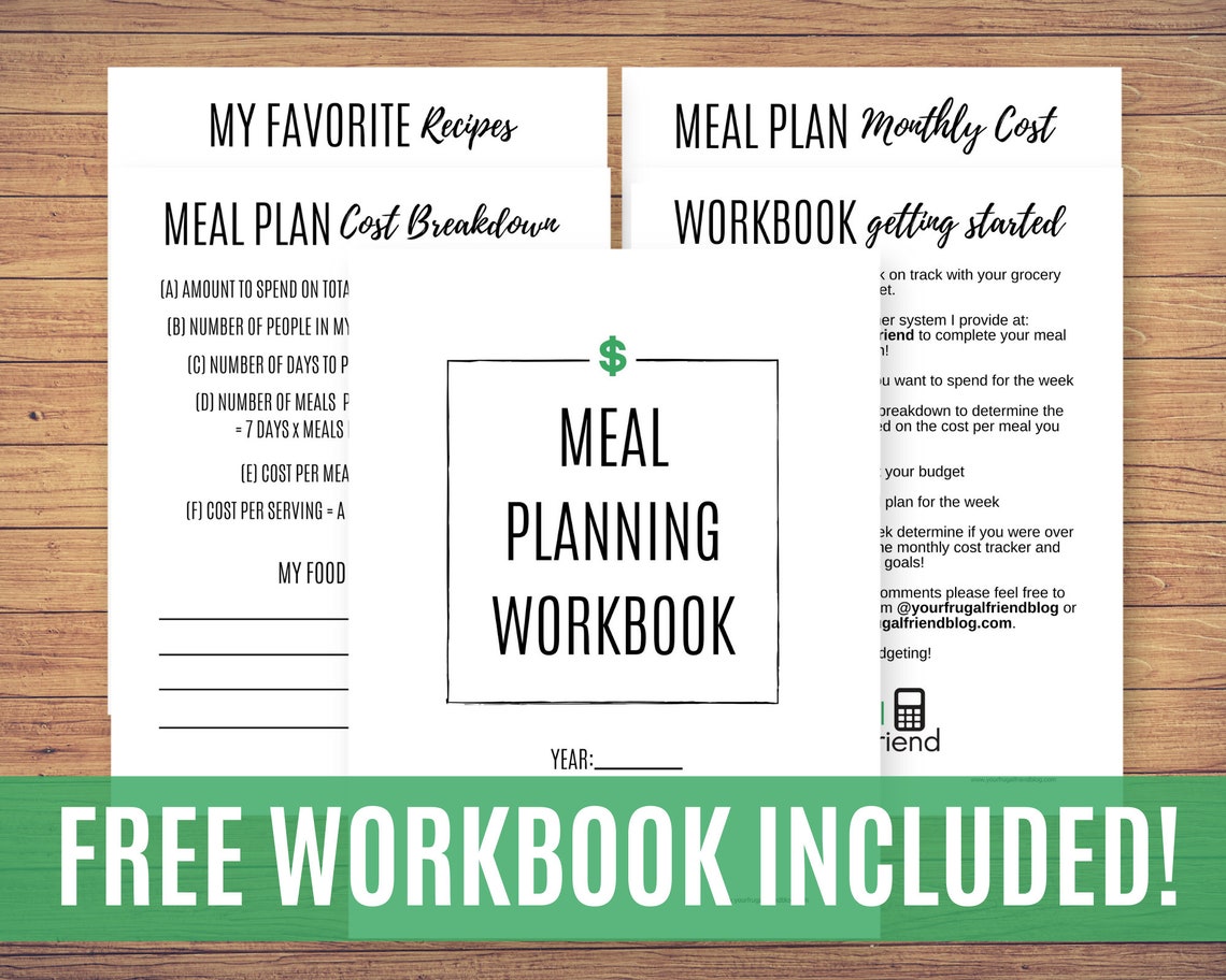 Meal Plan Template Grocery List Printable Pantry Checklist - Etsy