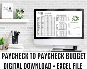 Paycheck to Paycheck Budget Spreadsheet, Zero-Based Budget Spreadsheet, Bi-Weekly Budget Planner, Excel Download - Easy to use!