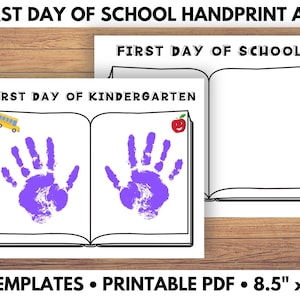 Erster Schultag Handabdruck Kunst, Handabdruck Handwerk, Kindergarten Handwerk, Handabdruck Handwerk, Zurück zur Schule