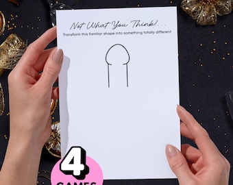 Dirty Bachelorette Party Game Printable, Anything But Game, Galentine's Day Game, Funny Bridal Shower Activity, Girls Night Game, Hen Party