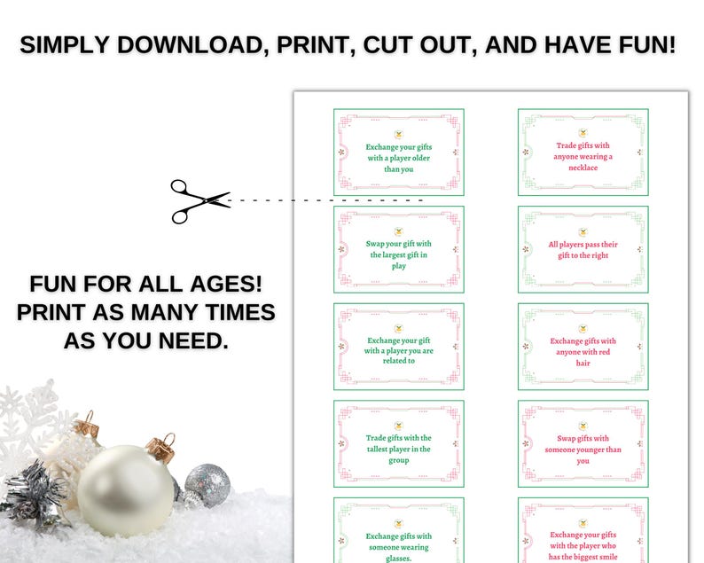 Pass the Gift Game, Gift Exchange Game, Christmas Party Game - Etsy