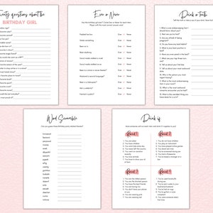 Birthday Games for Her Printable, Modern Birthday Party Games for Women ...