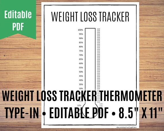 Weight Loss Thermometer Chart