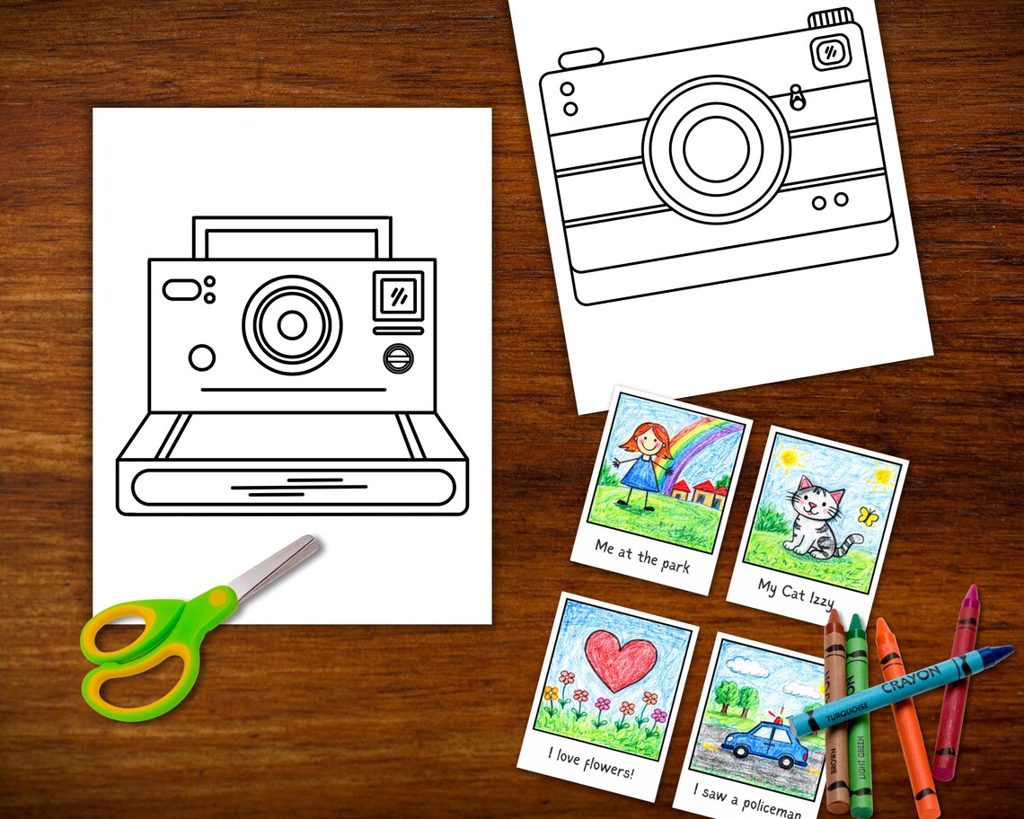 Printable Paper Camera Craft for Kids, All About Me Craft, End-of-year ...