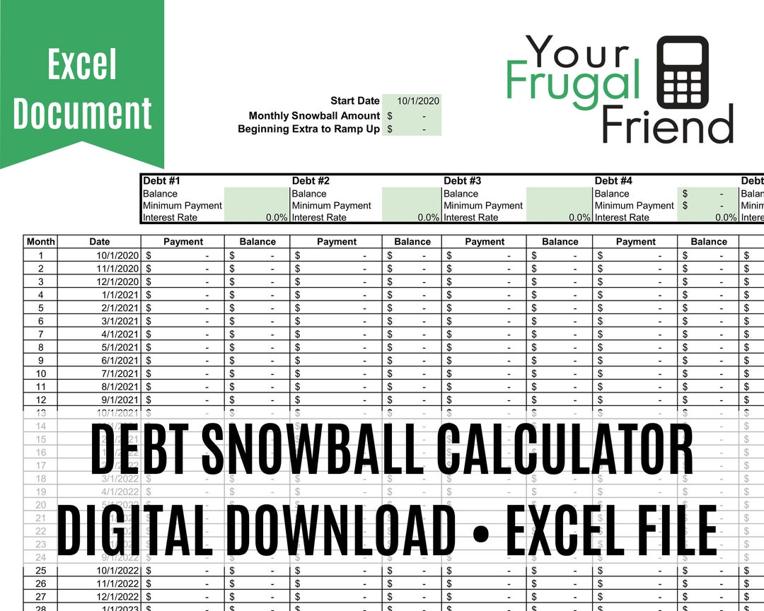 Debt Payoff Calculator Spreadsheet Debt Snowball Excel Student Loan