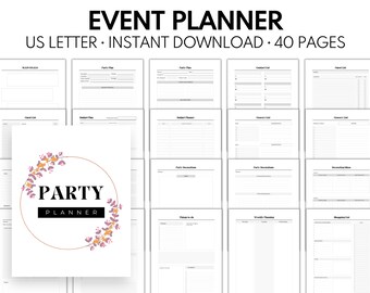 Event Planner, Event Planner Templates, Event Planning, Birthday Planner, Wedding Planner - Instant Download