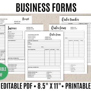 Plantilla de formulario de pedido editable, formularios comerciales, plantilla de factura, recibo editable imprimible, estado del pedido - PDF editable