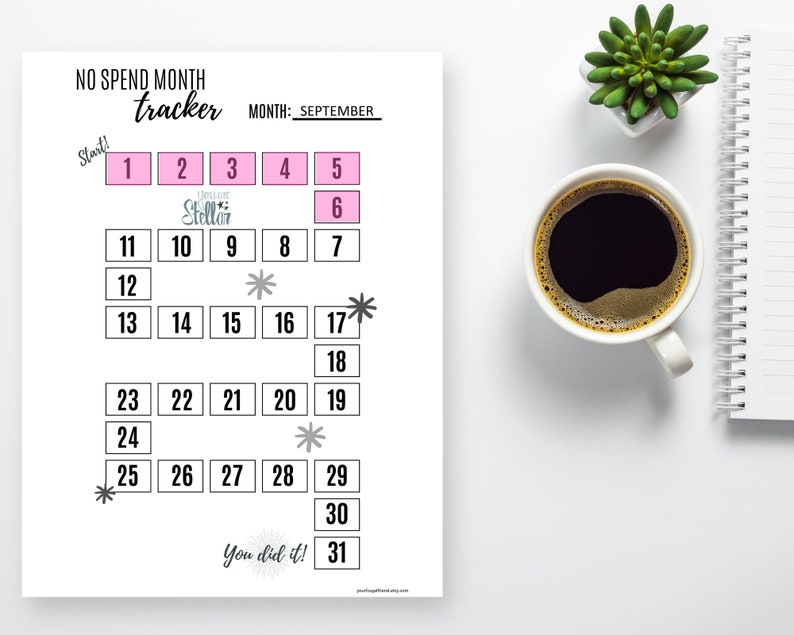 No Spend Challenge Printable Bundle