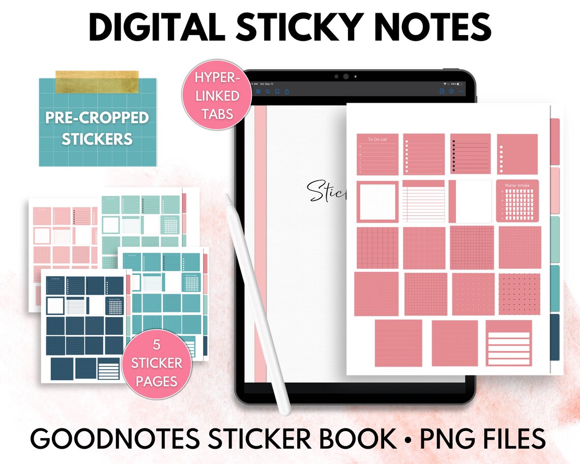Goodnotes Sticky Notes Goodnotes Post It Notes Digital Etsy