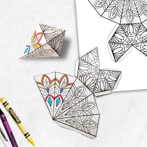 Bricolage de décorations en papier, coloriage pour adultes, activité manuelle de Noël - PDF à imprimer