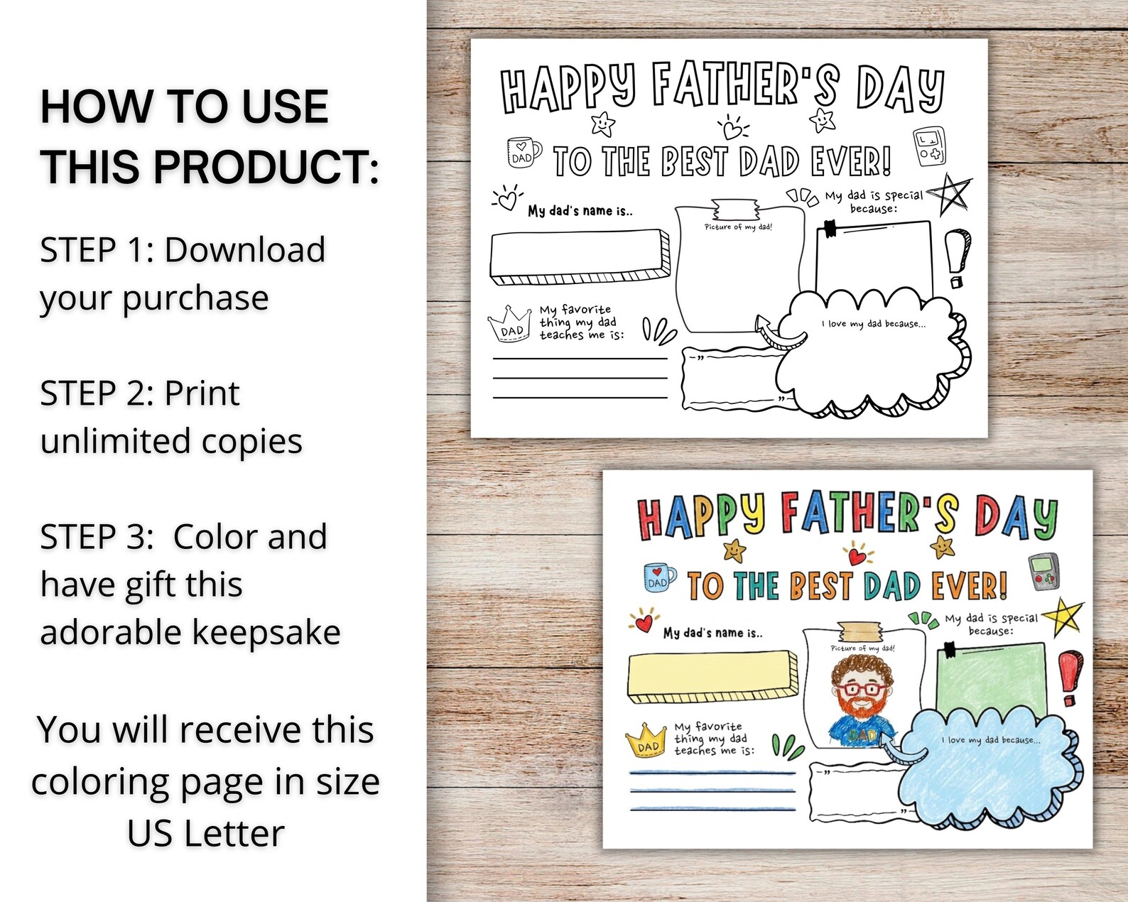 All About My Dad Printable Questionnaire, All About My Dad Survey ...