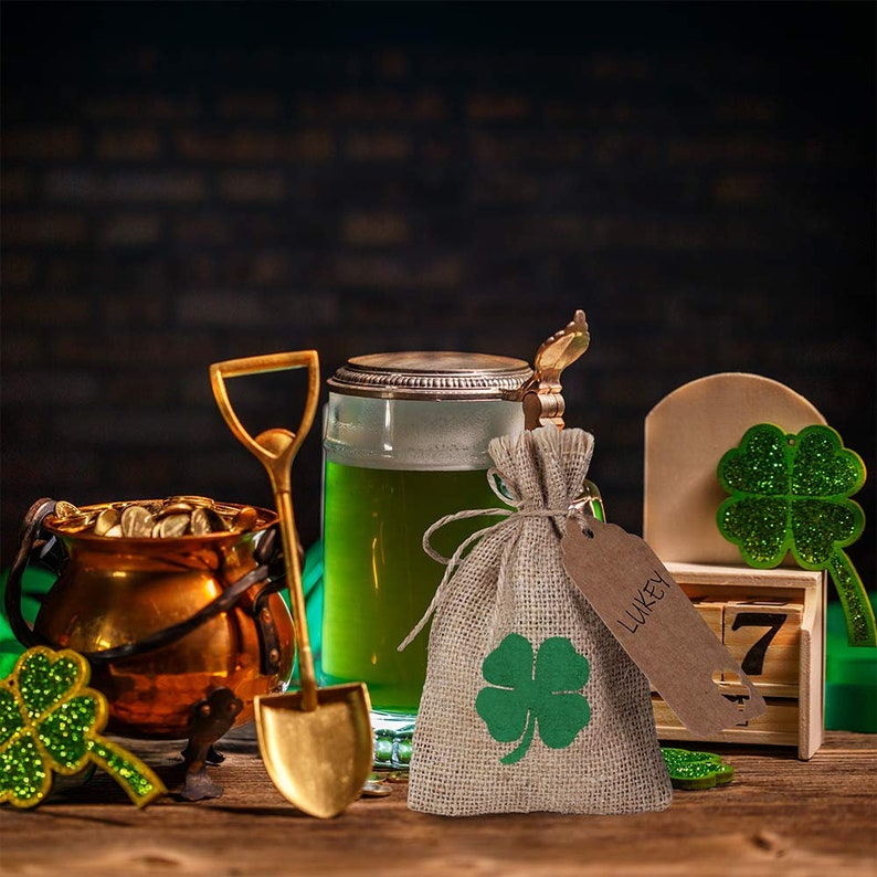 Handmade Shamrock Favor Bags St Patrick's Day Bags Irish Etsy