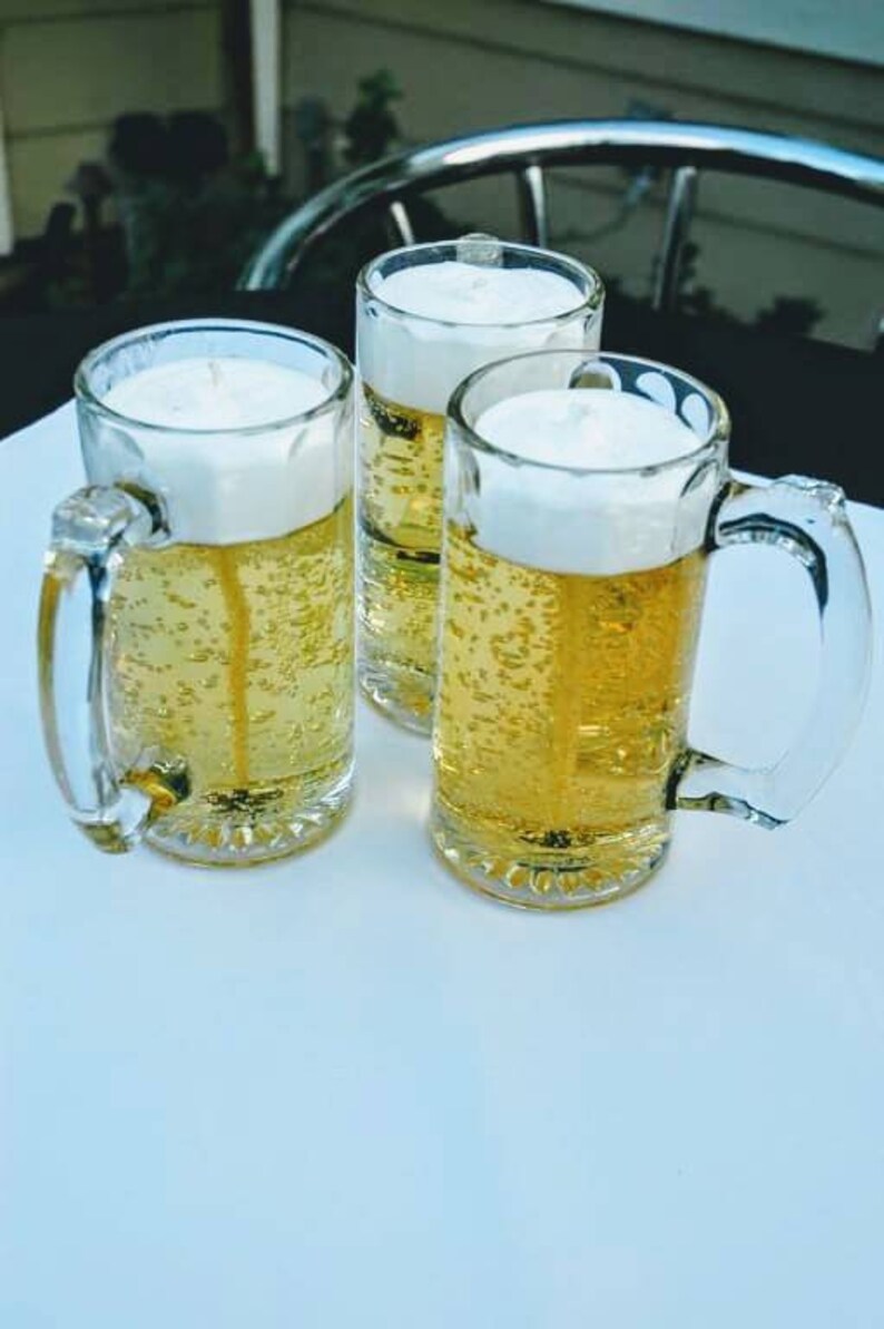 Beer Candles Gel Candle Beer Lovers Gift Beer Decoration Etsy