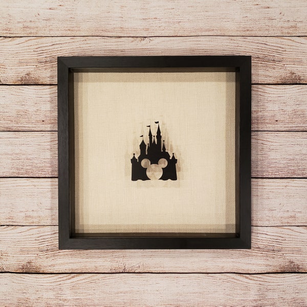 Custom Disney Castle Pin Display Shadow Box