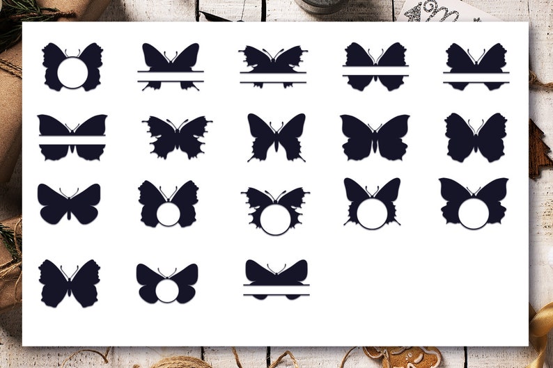 Download Butterfly Monogram SVG Butterfly SVG Butterfly Split SVG ...