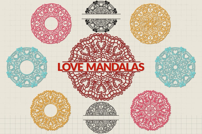 Download Mandala SVG Mandala Monogram SVG Half Mandala SVG File | Etsy