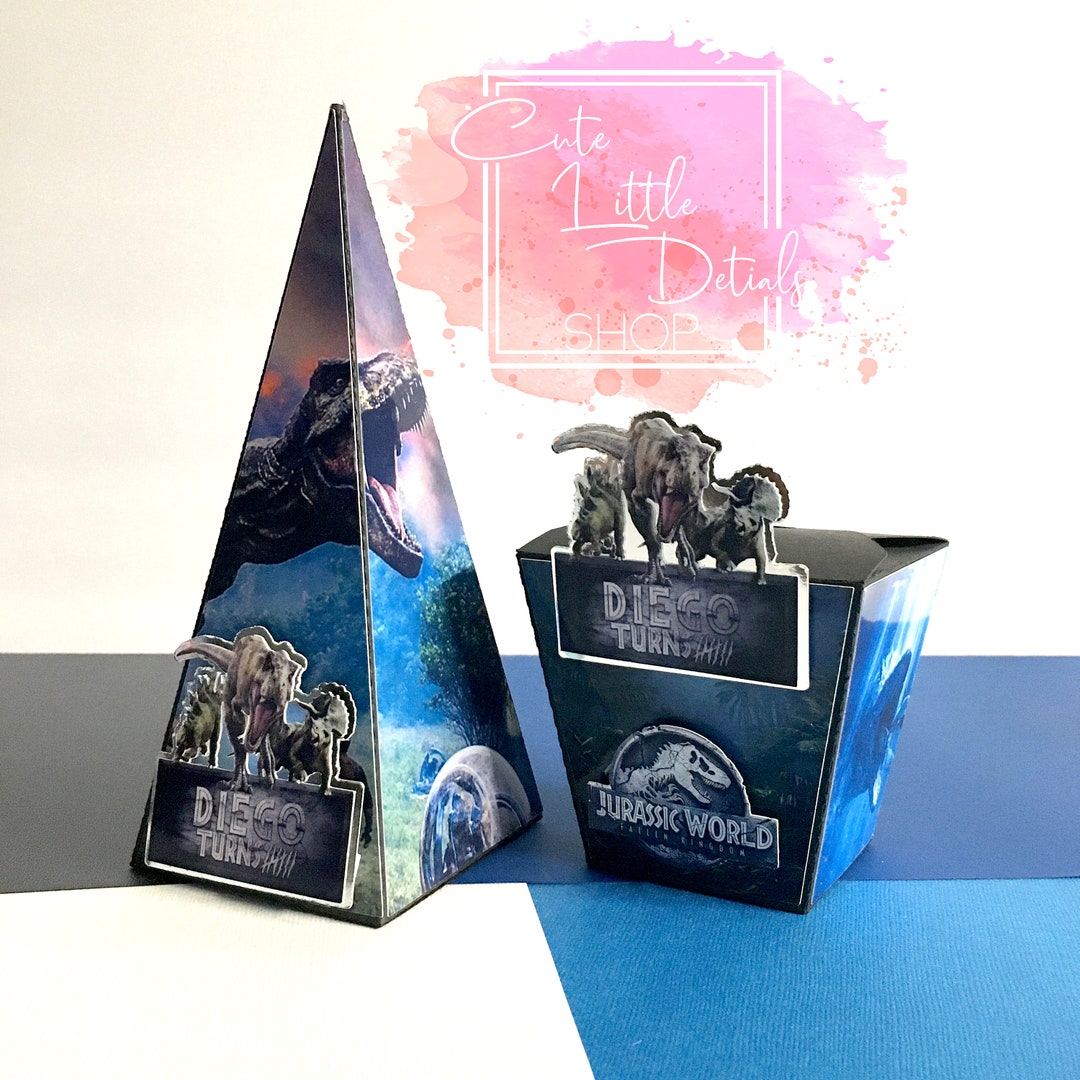 Jurassic World Favor Box Treat Box Jurassic World Pyramid - Etsy