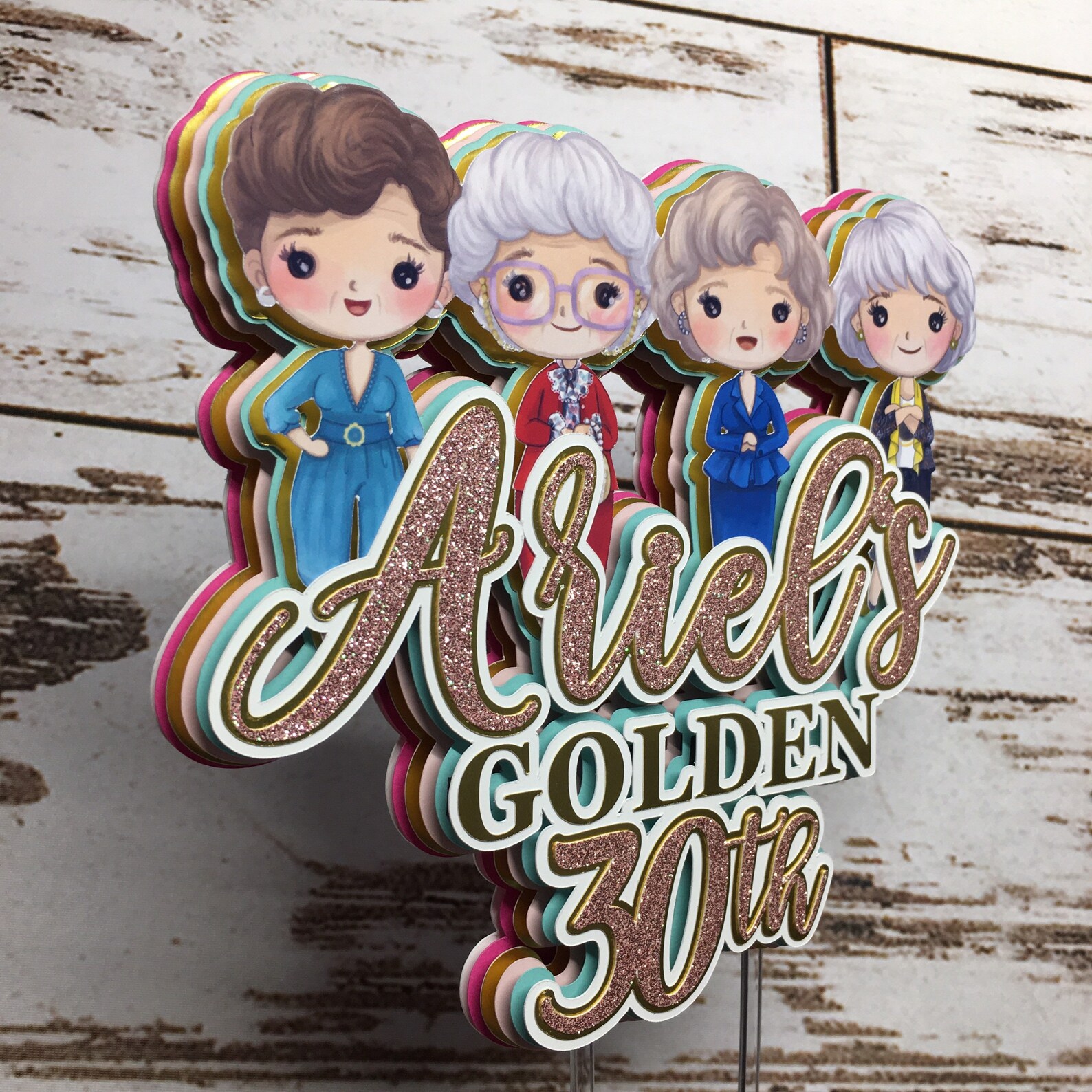 Golden Girls Cake Topper Custom / Personalized Etsy
