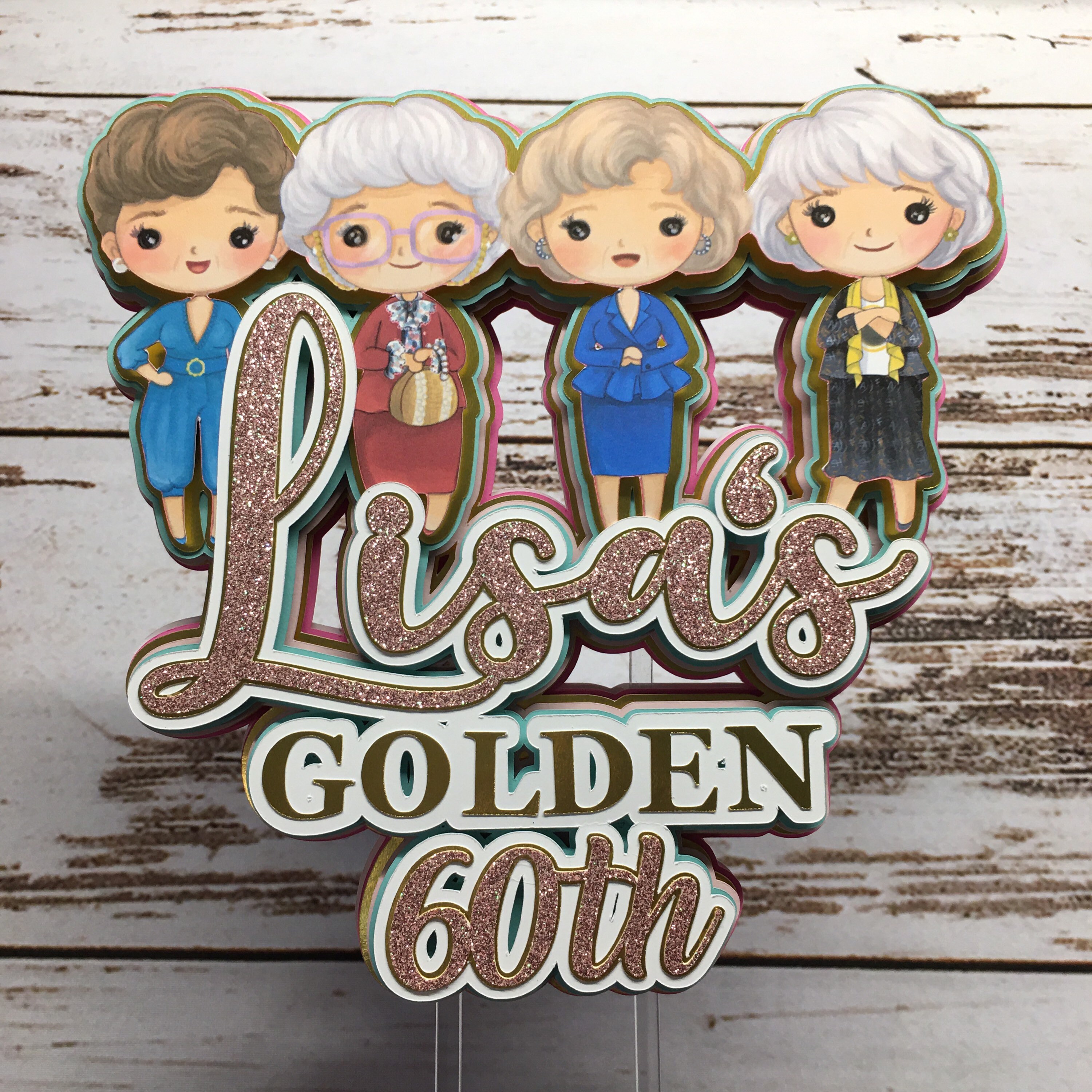 Golden Girls Cake Topper Custom / Personalized Etsy