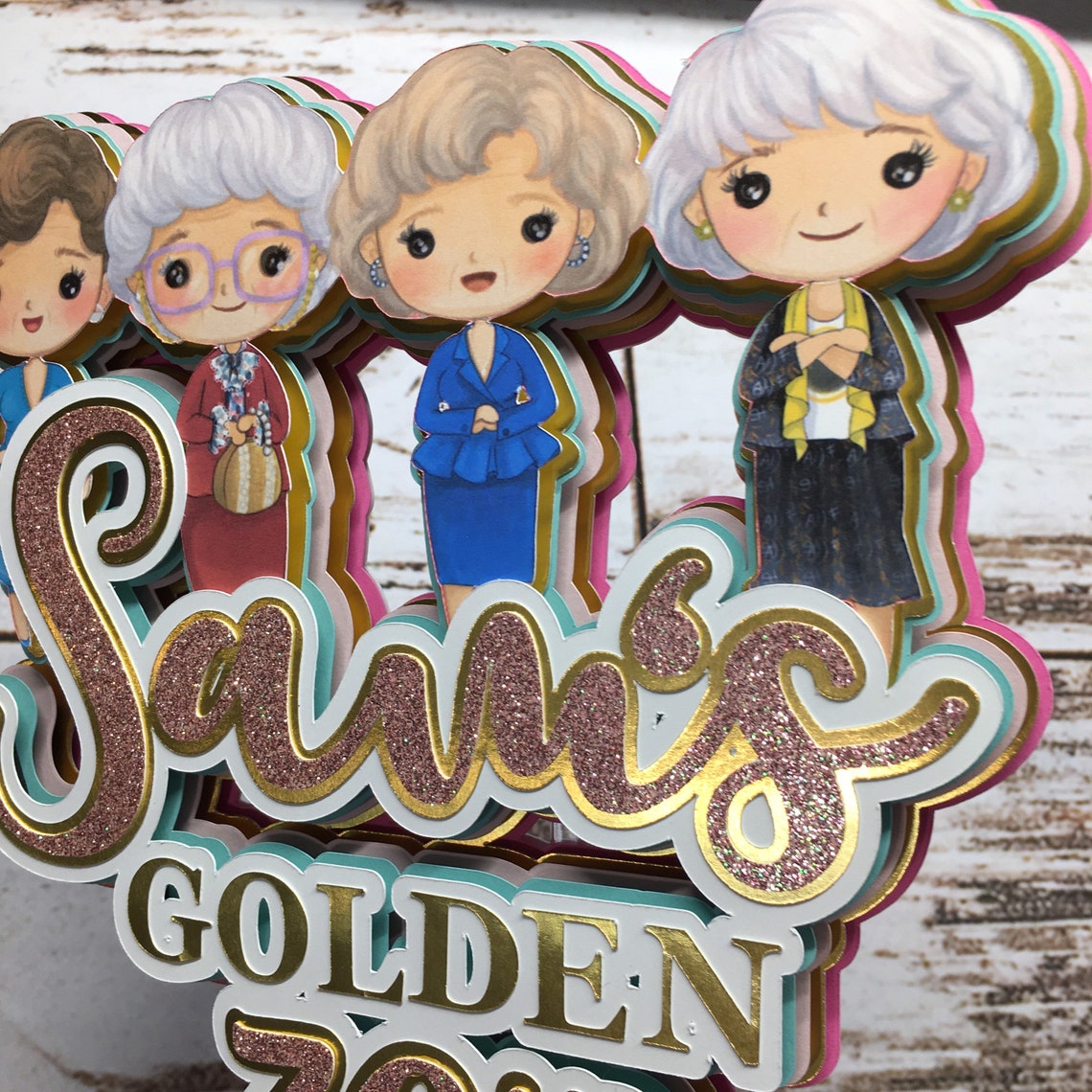 Golden Girls Cake Topper Custom / Personalized Etsy