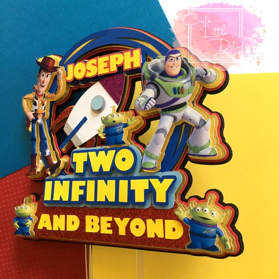 Toy Story Cake Topper Two Infinity And Beyond Etsy